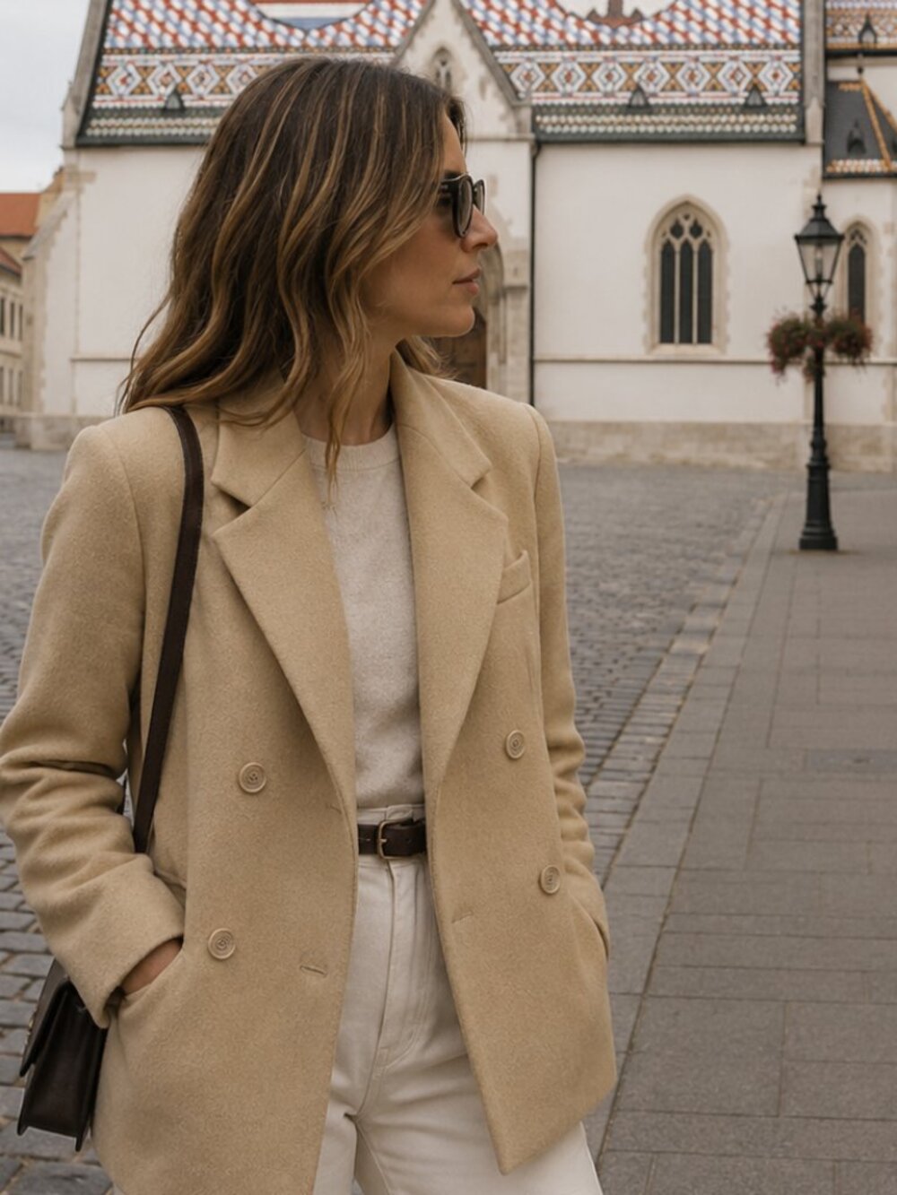 VOICI Butter Yellow Cashmere Wool Double Breasted Blazer Size 8 Made in Italy